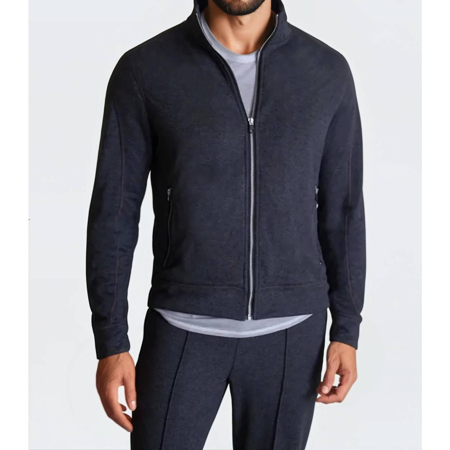 New Buki Power Suit Matching Set - Full Zip Sweatshirt & Sweatpant In Charcoal G